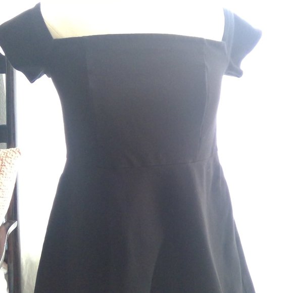 Free People Black Mambo Off Shoulder Mini Dress - Picture 4 of 4